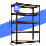 Garage Shelving Storage Rack Review showing 2000 lbs capacity heavy duty metal shelf for budget garage storage ideas