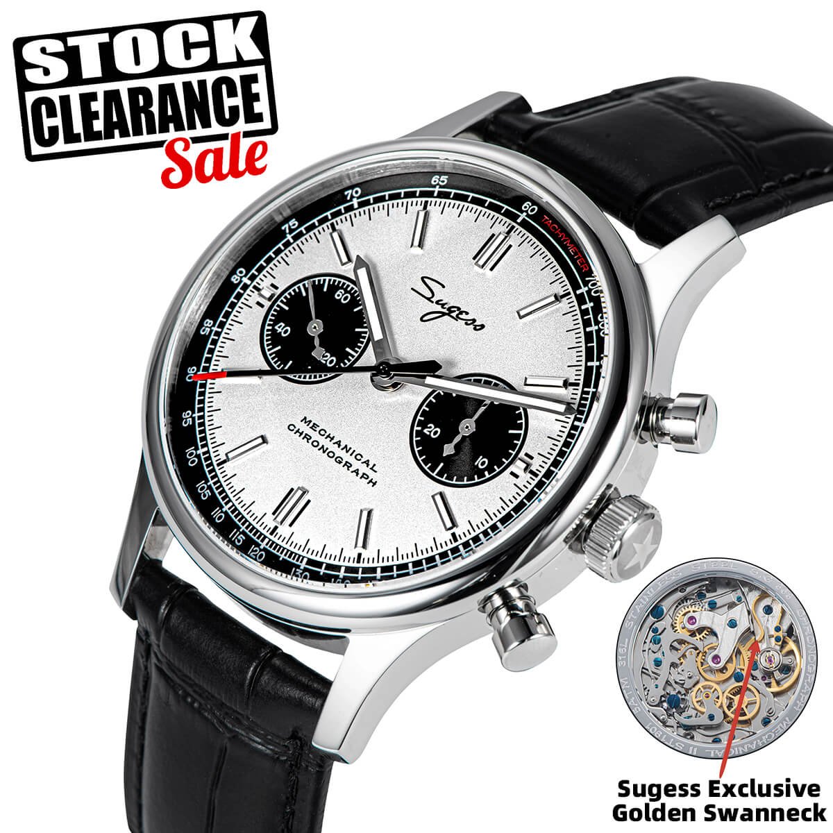 Sugess 1963 Pilot Watch Review Panda Dial Chronograph with Seagull ST1901 movement