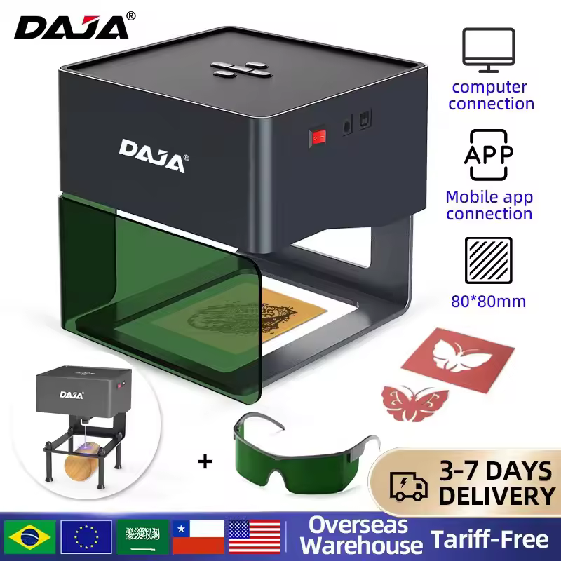 DAJA DJ6 Mini Laser Engraver Review - best budget portable laser engraver 2026 with computer and mobile app connection