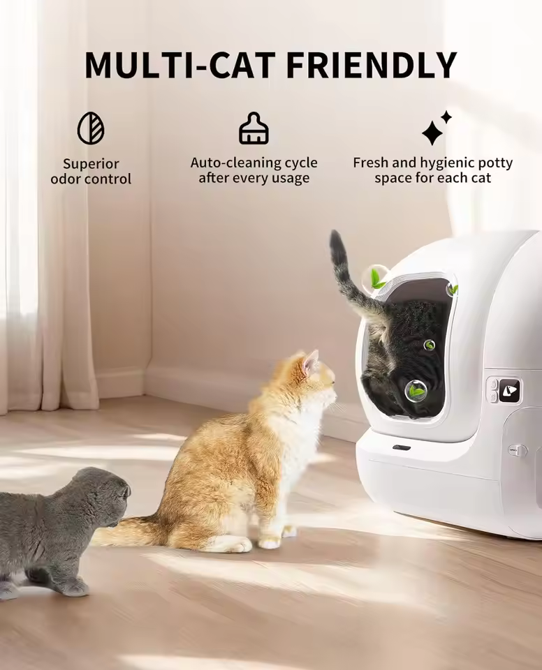 PETKIT PuraMax 2 multi-cat friendly self-cleaning litter box with fresh and hygienic air space