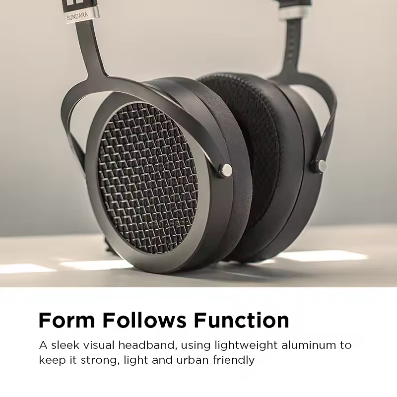 HIFIMAN Sundara matte black open-back headphones side view