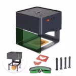 DAJA DJ6 mini portable laser engraver with safety glasses and stencils