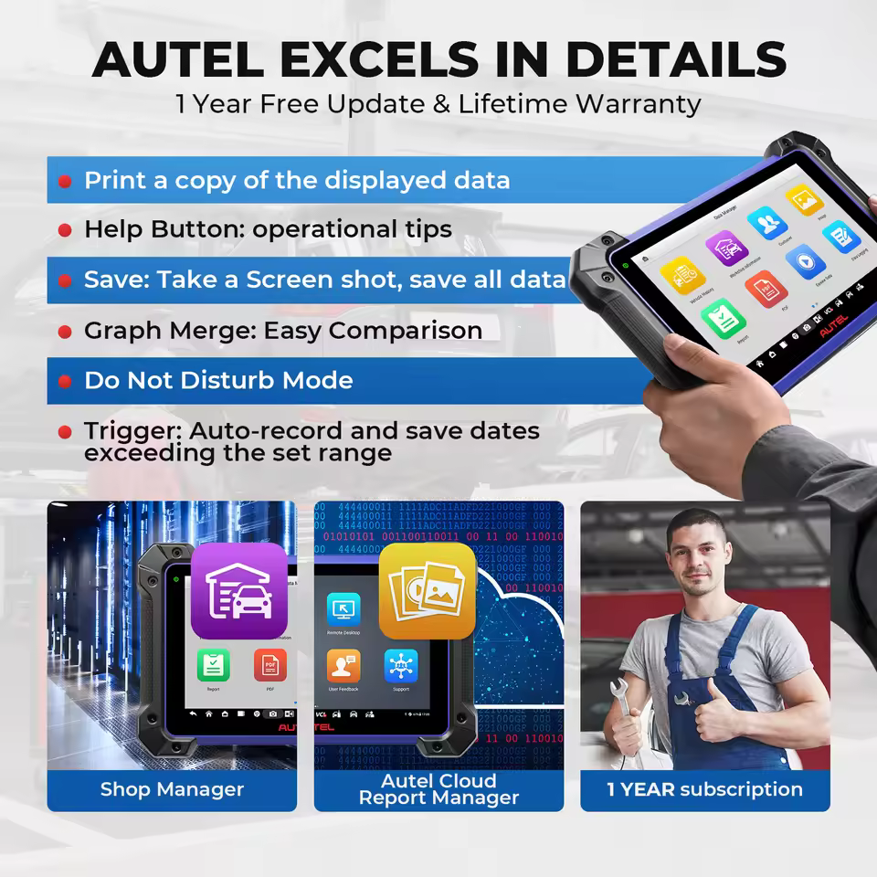 Autel MaxiIM IM608 II PRO cloud report management and technical support details for professional car workshops.