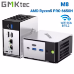 GMKtec M8 Mini PC with AMD Ryzen 5 PRO 6650H WiFi 6E and BT 5.2