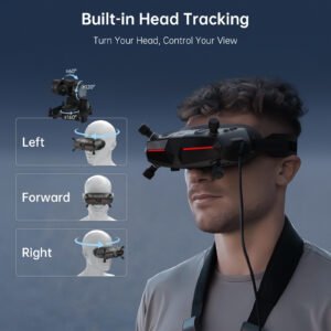 Walksnail Avatar HD Goggles X built-in head tracking left right forward