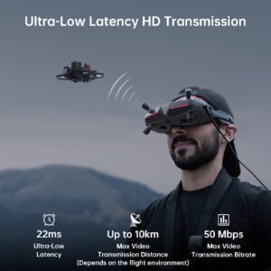 Walksnail Avatar HD Goggles X 22ms low latency 10km transmission