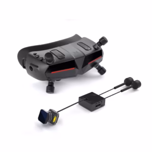 Walksnail Avatar HD Goggles X with camera tracker attachment side view