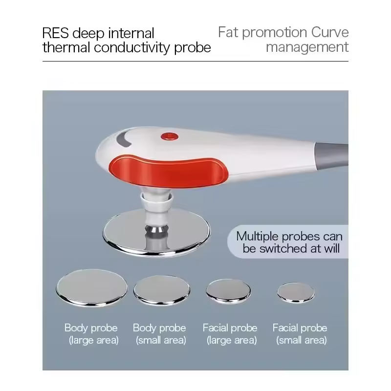 RES deep internal thermal conductivity probe with interchangeable body and facial probes