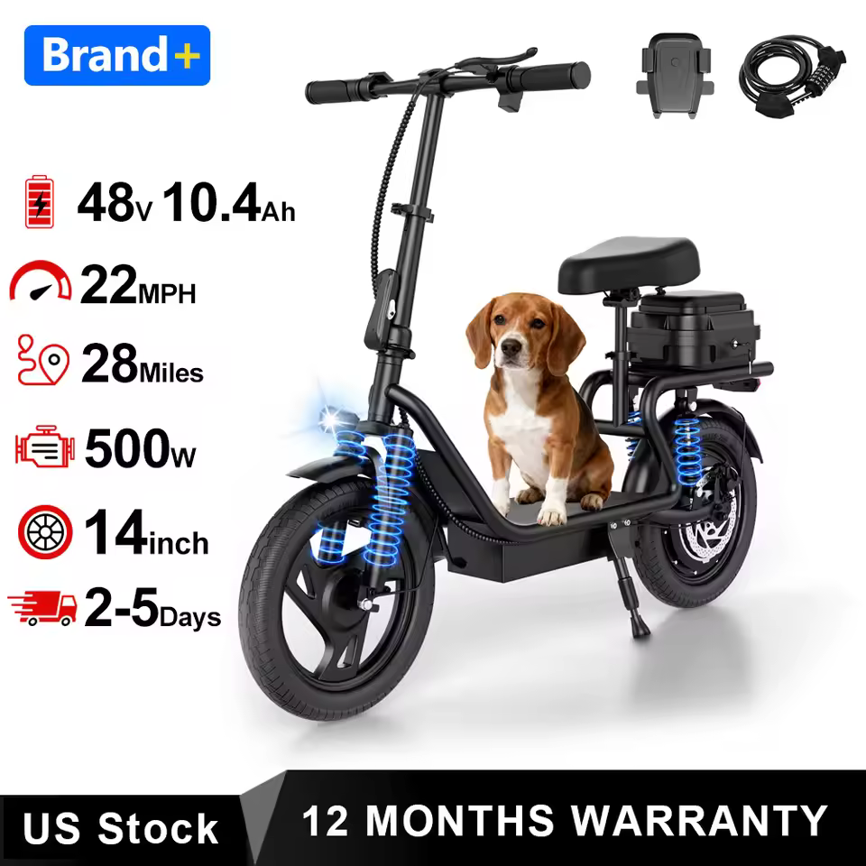 best electric scooters 2026 - seated electric bike 500W