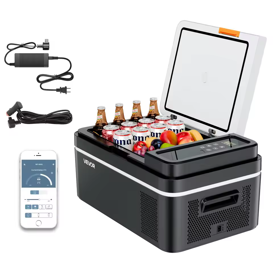 portable fridge for car with battery - Succebuy 15L-55L cooler with app control and accessories