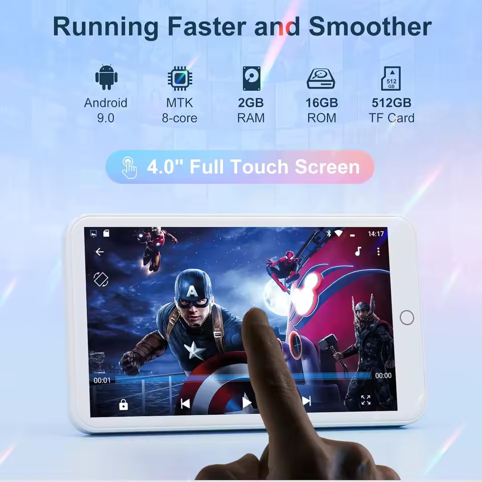 digital audio player - Android 9.0 touchscreen with 2GB RAM specs