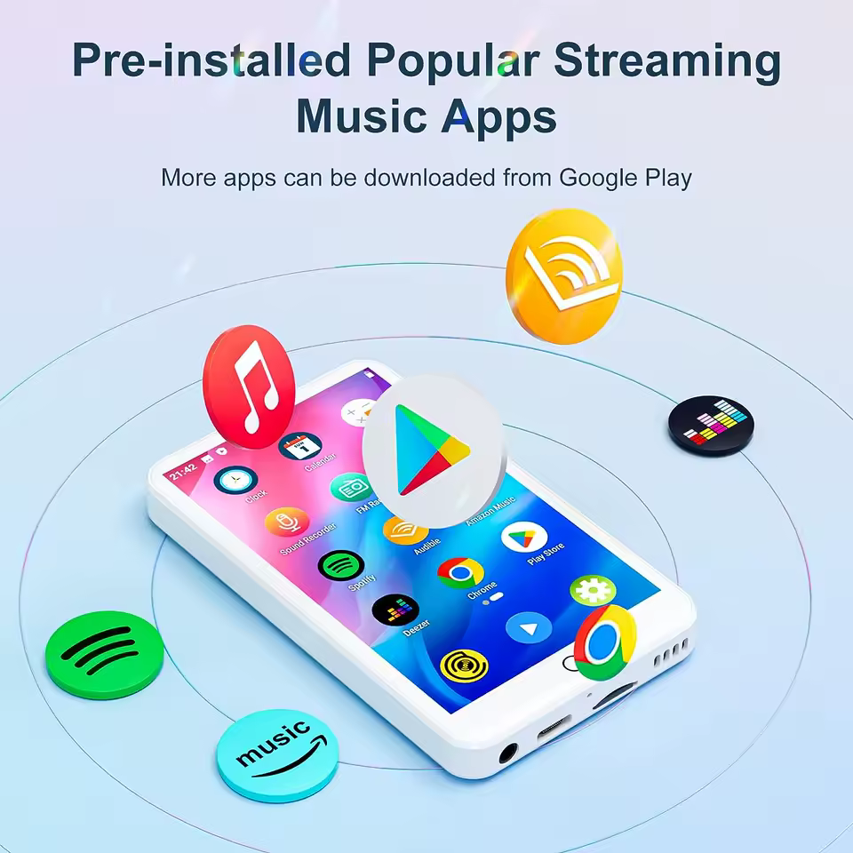 best mp3 player for android - pre-installed Spotify and streaming music apps