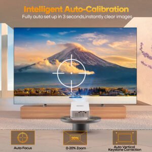Magcubic HY300 Max projector intelligent auto focus and auto calibration feature