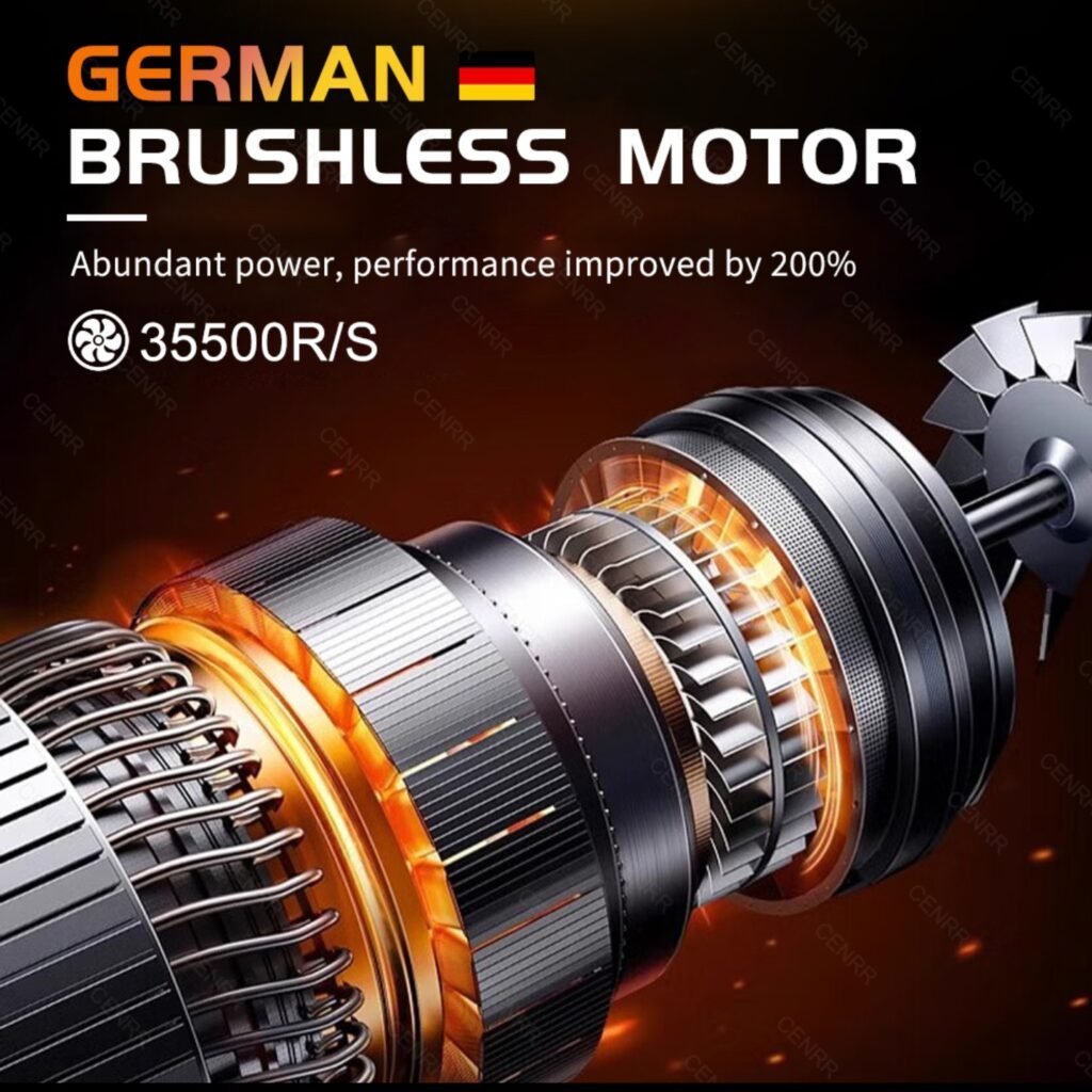 CENRR mini vacuum cleaner with high performance German brushless motor
