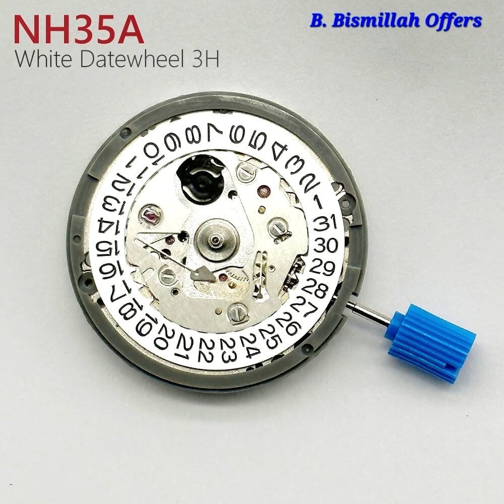 NH35 Movement - White Datewheel 3H