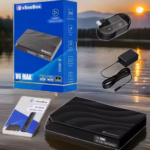 vSeeBox V6 MAX 8K Android TV box with power adapter and packaging