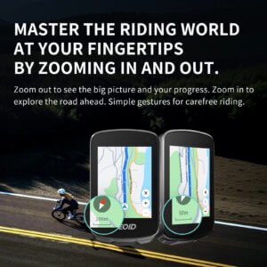 GEOID CC700 Pro touchscreen zoom navigation for cyclists