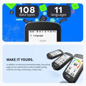 GEOID CC700 Pro bike computer with 108 data types and 11 languages