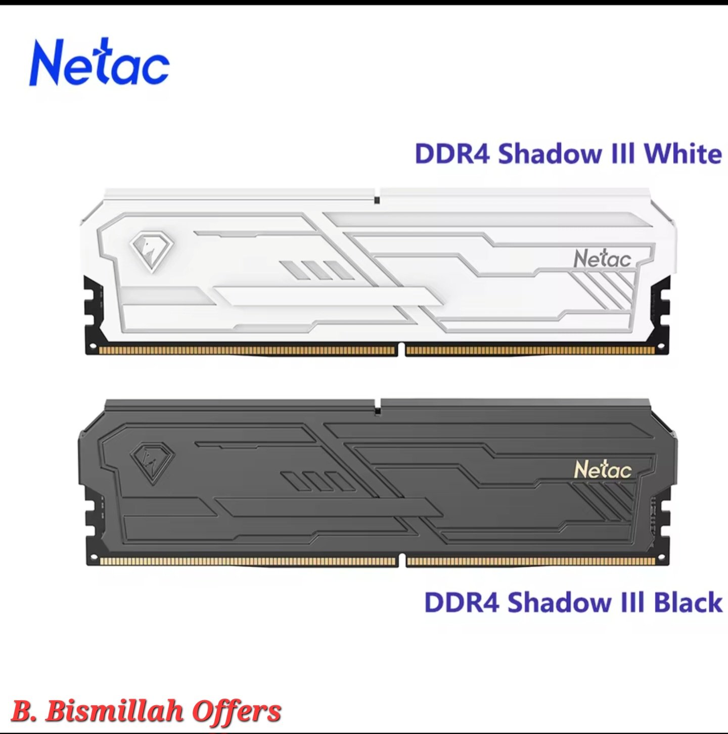 Netac DDR4 Shadow III Review - White and Black RAM modules