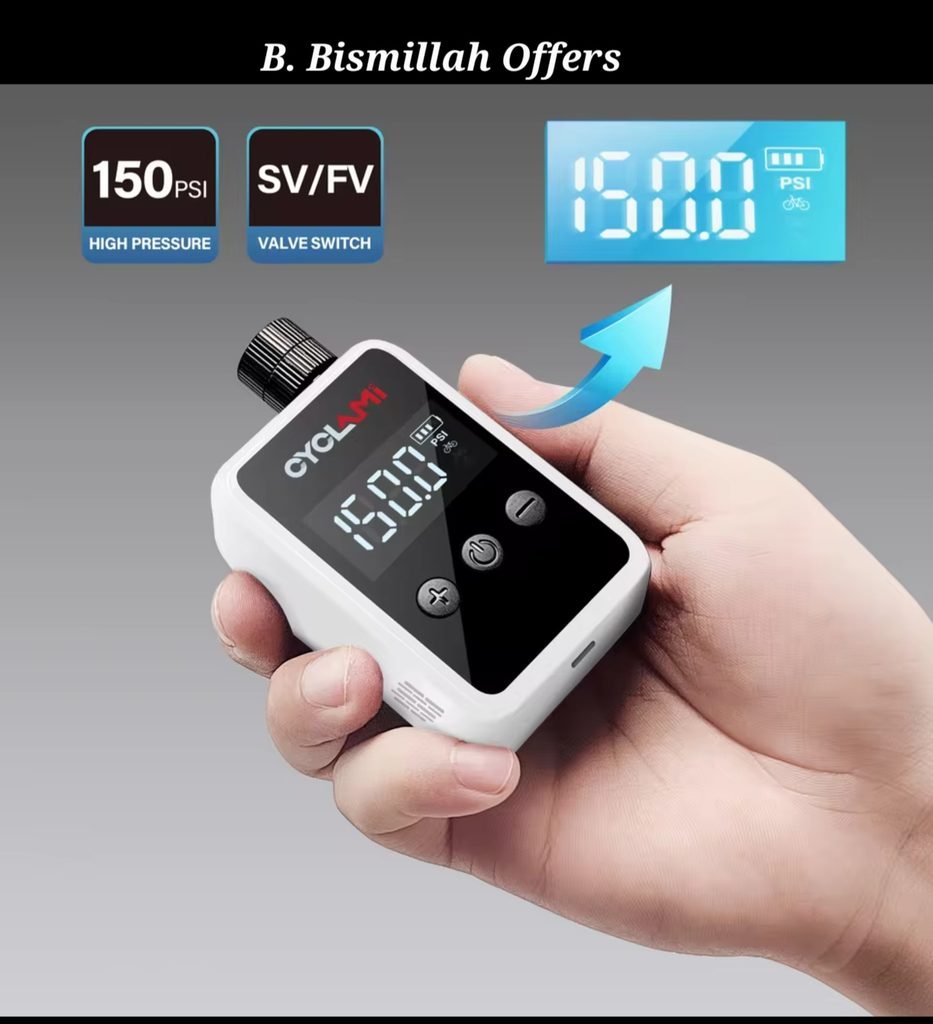 CYCLAMI 150PSI portable tire inflator high pressure SV FV valve switch