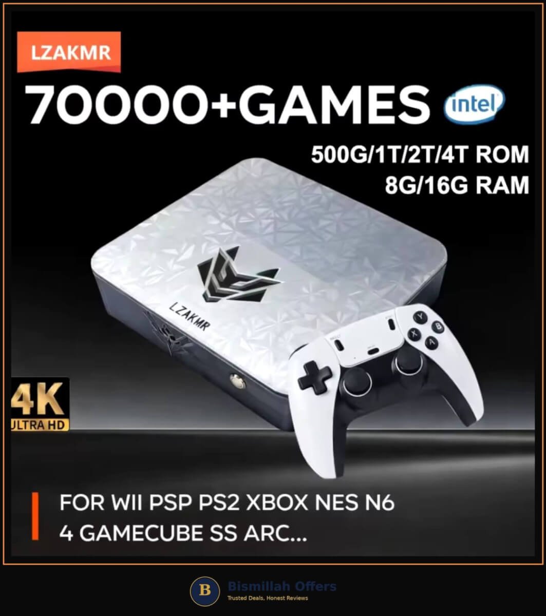 LZAKMR AK1 Retro Game Console Mini PC with Windows 11 Batocera and 99999 games Review