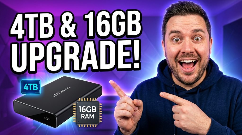 LZAKMR AK1 Mini PC with 4TB storage and 16GB RAM upgrade
