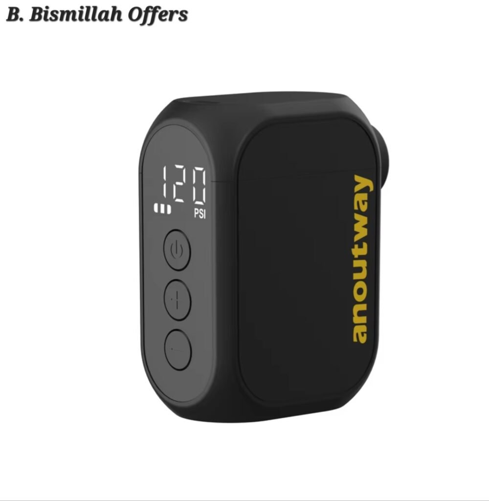 Anoutway AT1 Pro electric bike pump front view with digital display