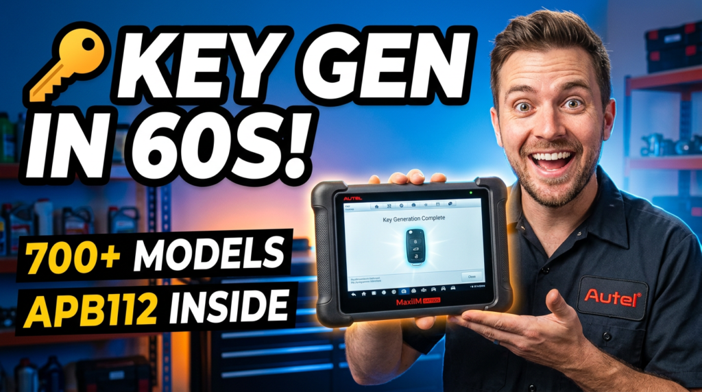 Autel KM100 key fob programmer review featured image with KM100X tablet and key programming kit