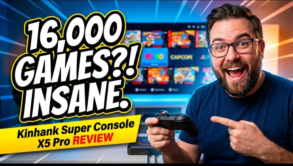 Kinhank Super Console X5 Pro retro gaming console with 16000 games review