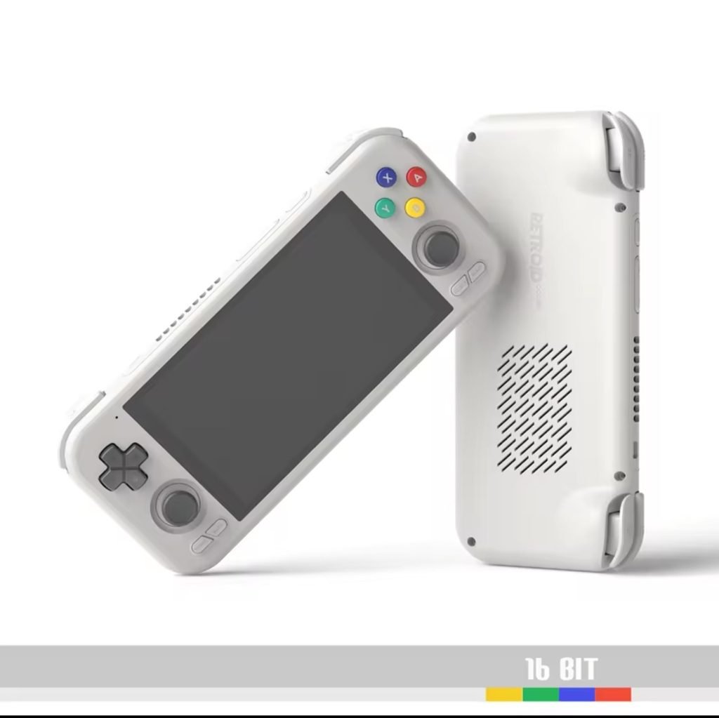 Retroid Pocket 4 Pro handheld retro gaming console in white color