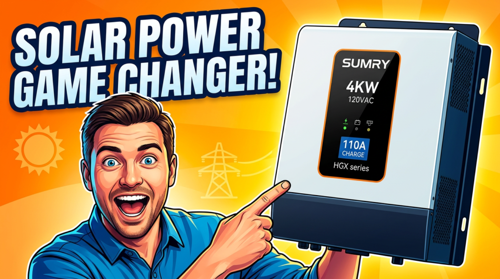 SUMRY 4KW solar inverter HGX series hybrid inverter with 55-350VDC MPPT charge controller