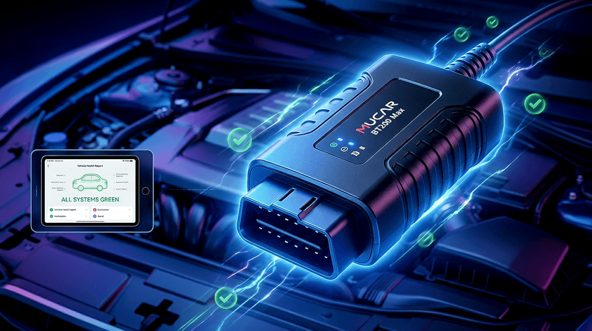 MUCAR BT200 Max bluetooth obd2 scanner dongle with CAN FD support